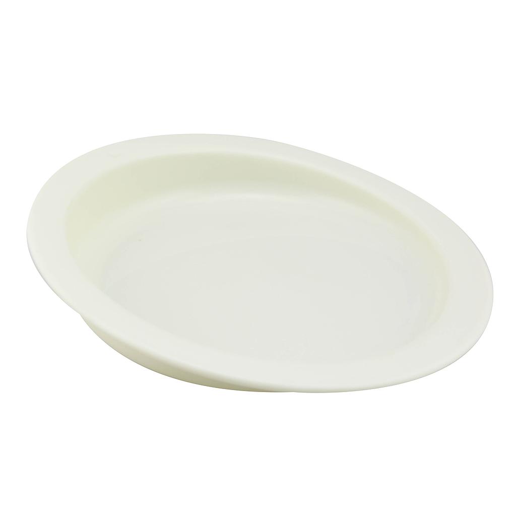 Hi Lo Scoop Plate, white