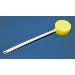 [90115] Long Handle Round Sponge w/Loofah on 1 side